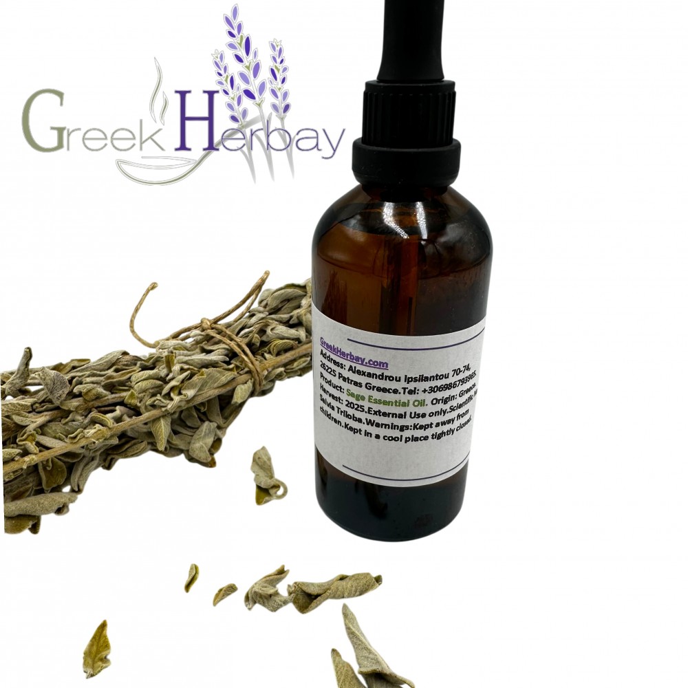 Natural Greek Sage Essential Oil ~ Salvia Triloba ~ Superior Quality