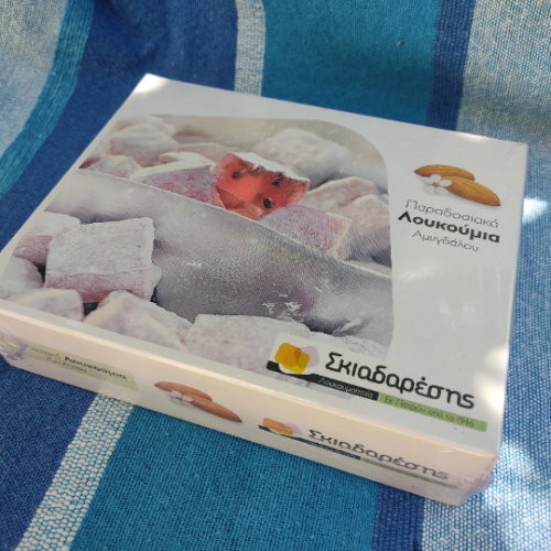 Τraditional Greek Delight Almond and Rose Lokum ~ Sweet Pure ~ Superior Quality 