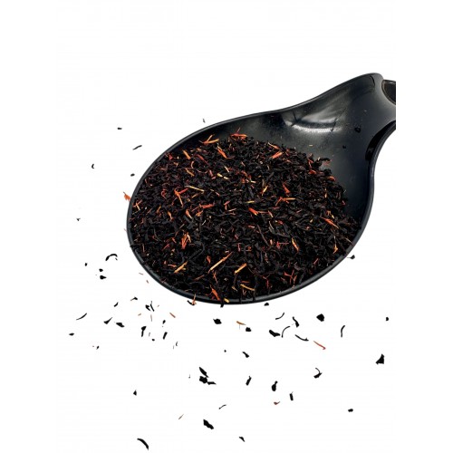 Black Tea Red Saffron Loose Leaves Blend ~  Krokos Kozanis in Filaments ~ Superior Quality