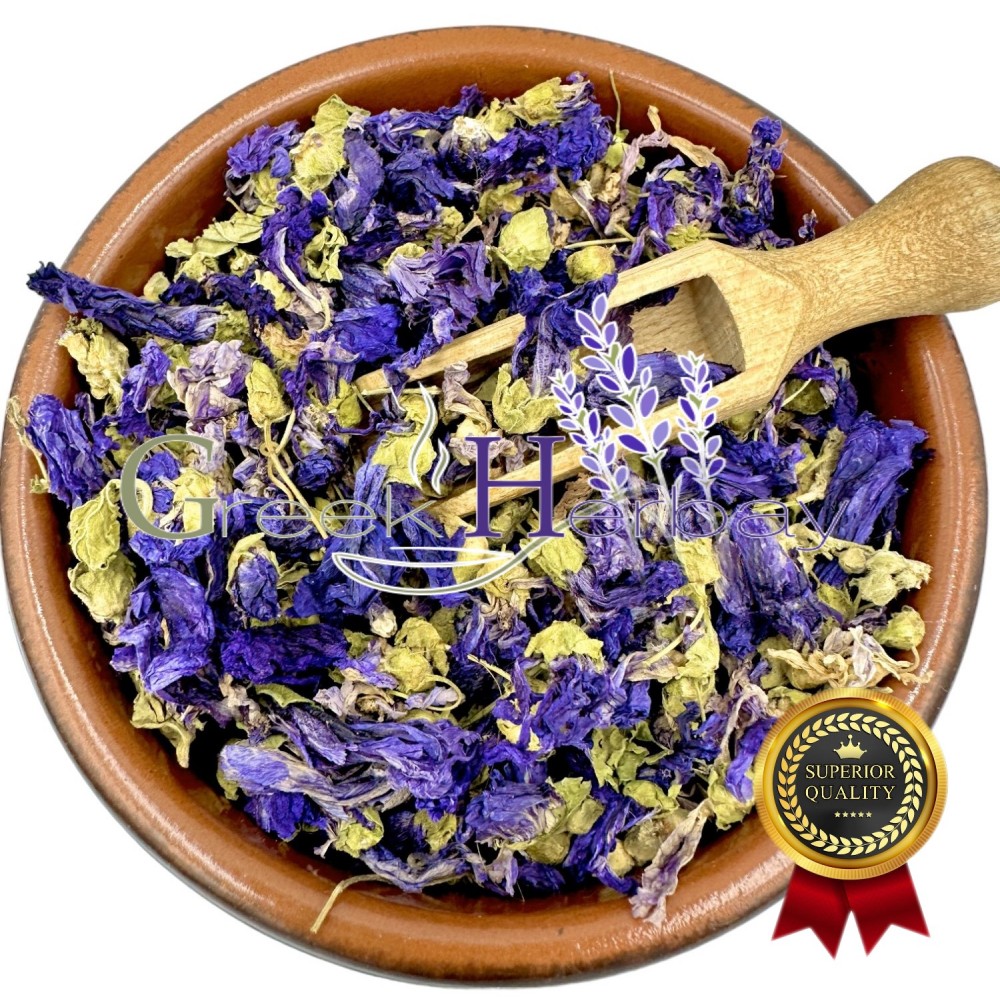 Blue Mallow Dried Flowers Loose Herb - Malva Sylvestris - Superior Quality Common Mallow