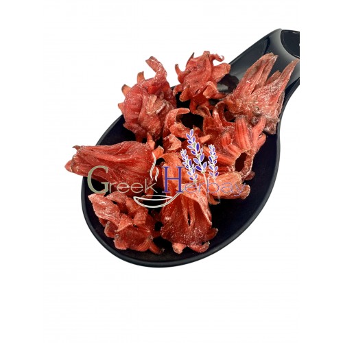 Candied Hibiscus Flowers Edible  ~ Red color added ~ Superior Quality 