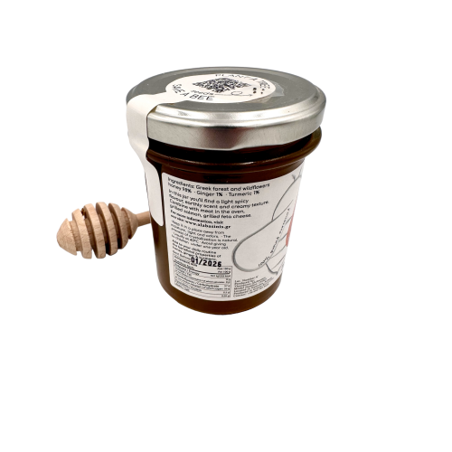 Natural Greek Honey Wildflower & Forest Worth Spread Ginger/Turmeric ~ Superior Quality (Awarded)
