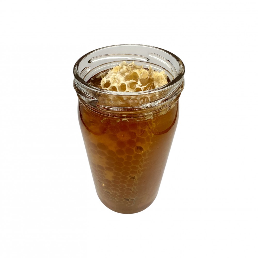 Greek Natural Flower Honey With Honeycomb 460g - 920g No sugar added ~ Superior Quality Honey