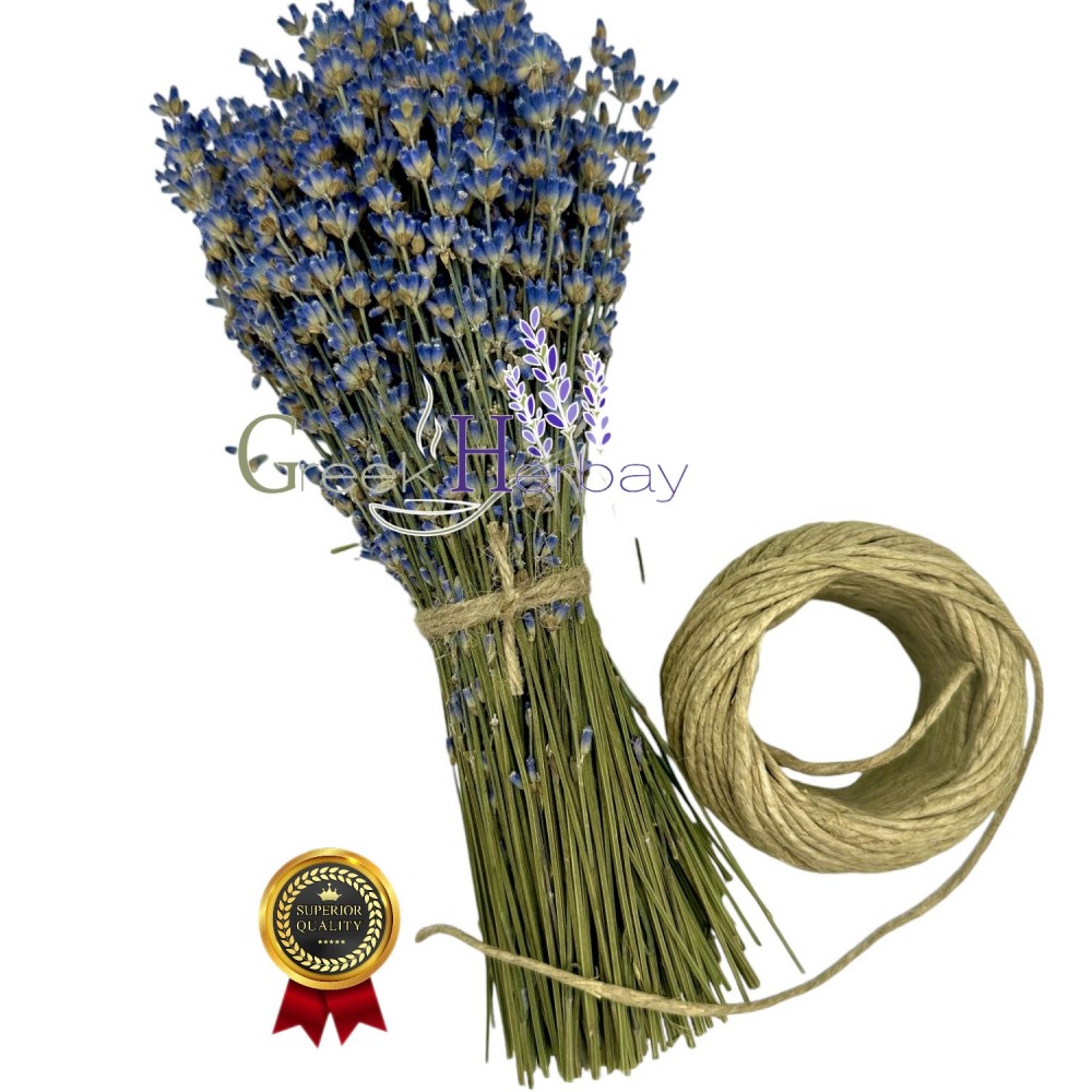 Greek Dried Lavender Bunches 300 Stems Each- 25cm Natural Scent - Superior Quality