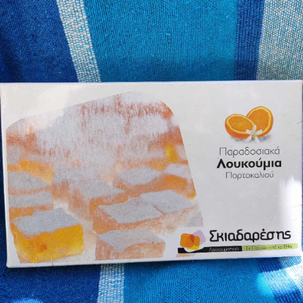 Τraditional Greek Delight Orange Lokum ~ Sweet Pure Orange Gourmet ~ Superior Quality