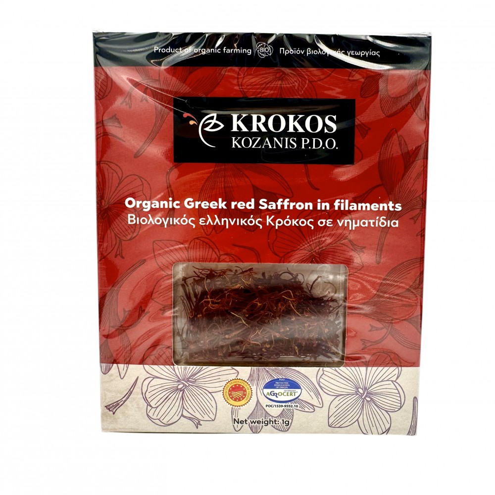 Organic Greek Red Saffron in Filaments ~ Crocus Sativus ~ Superior Quality PDO
