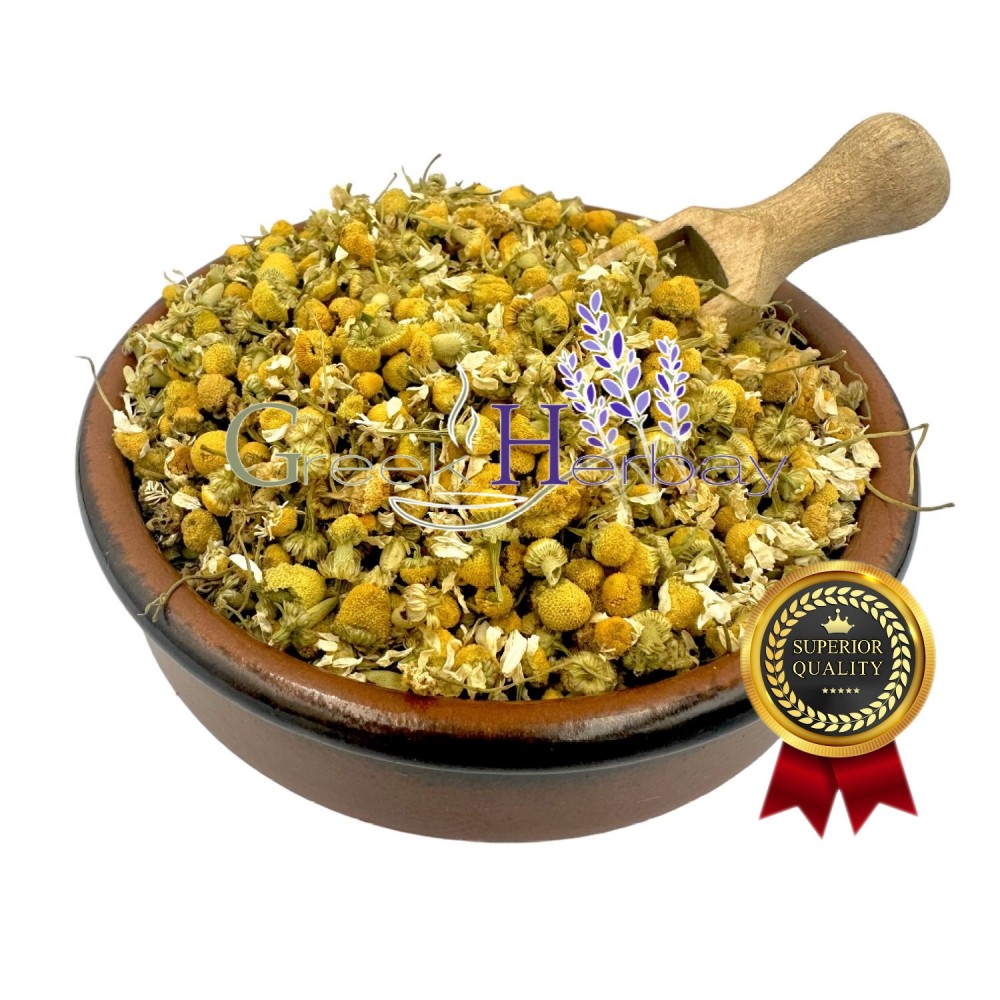 100% Natural Chamomile Dried Flowers Loose Herbal Tea - Matricaria Recutita - Superior Quality Herbal Tea