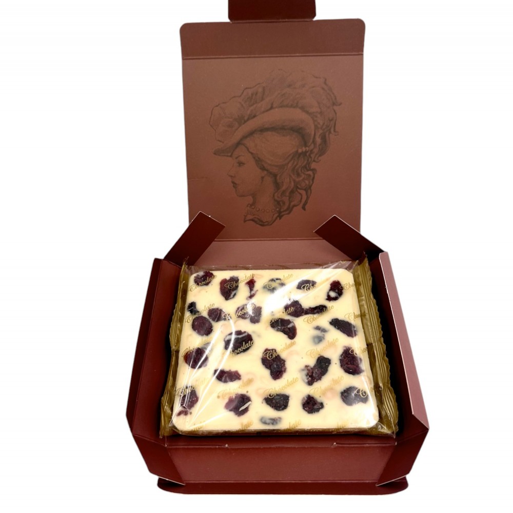 White Chocolate with Biscuit & Cranberry ~ Superior Quality Chocolate