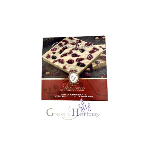 White Chocolate with Biscuit & Cranberry ~ Superior Quality Chocolate