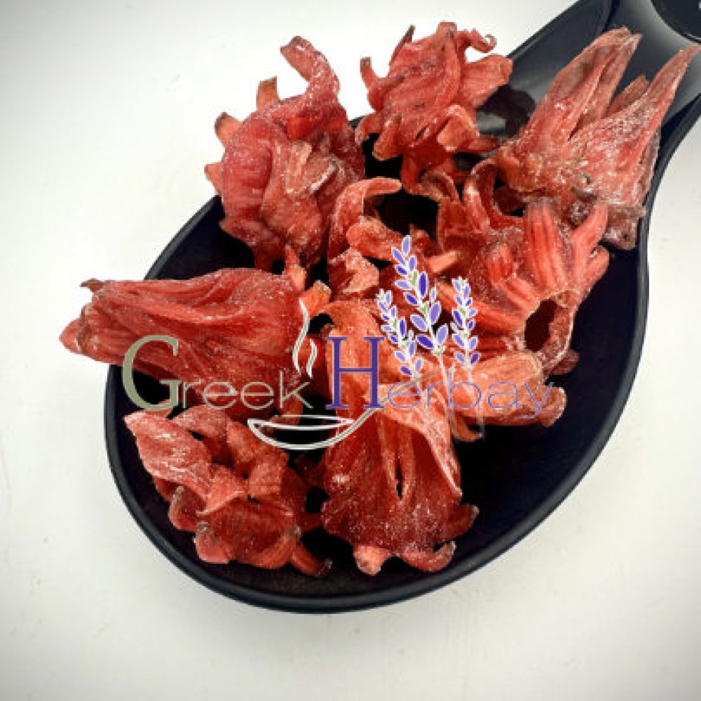 Dried Candied Hibiscus Flowers - Edible Hibiscus Flower - Red color added - Superior Quality Candied Snack