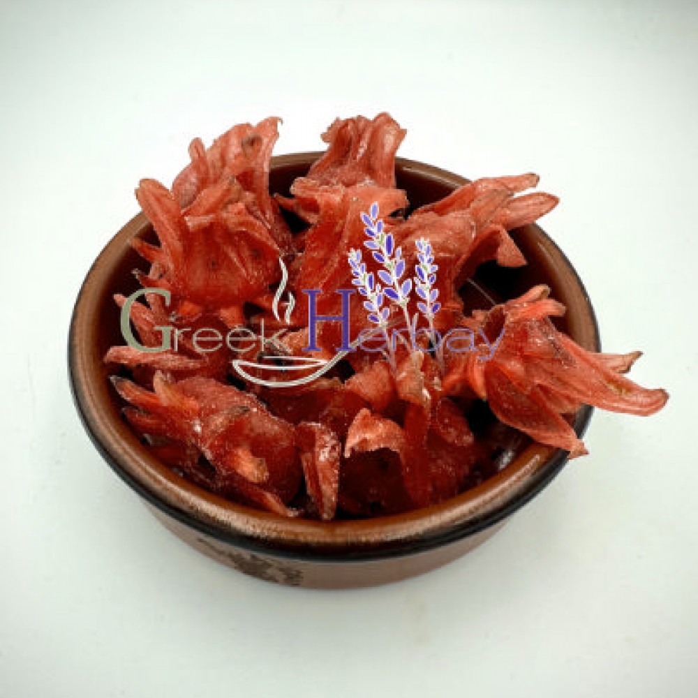 Dried Candied Hibiscus Flowers - Edible Hibiscus Flower - Red color added - Superior Quality Candied Snack