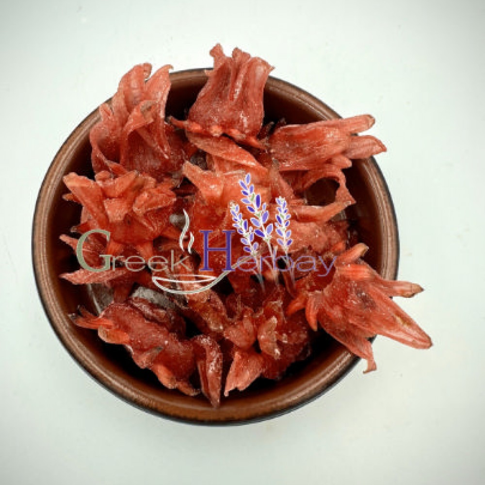 Dried Candied Hibiscus Flowers - Edible Hibiscus Flower - Red color added - Superior Quality Candied Snack