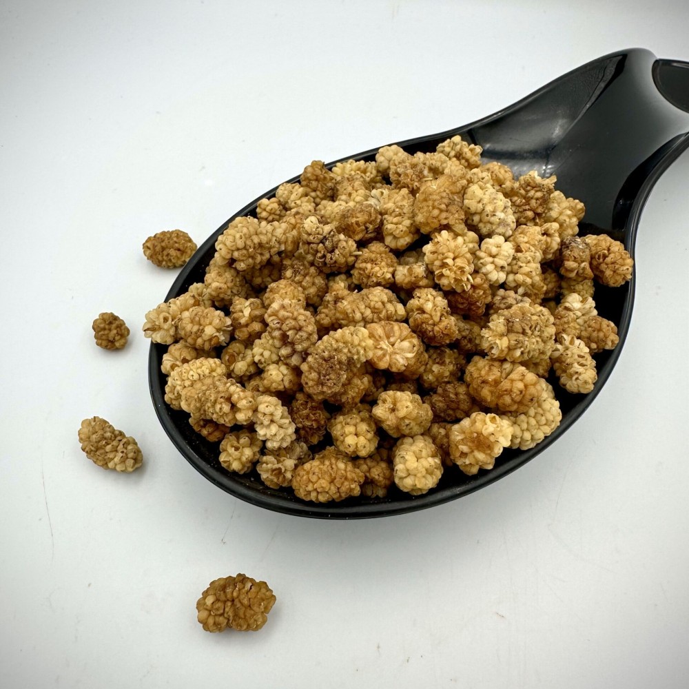 100% Organic Dried White Mulberries - Morus alba - Superior Quality Superfood&Dried fruits {Certified Bio Product}