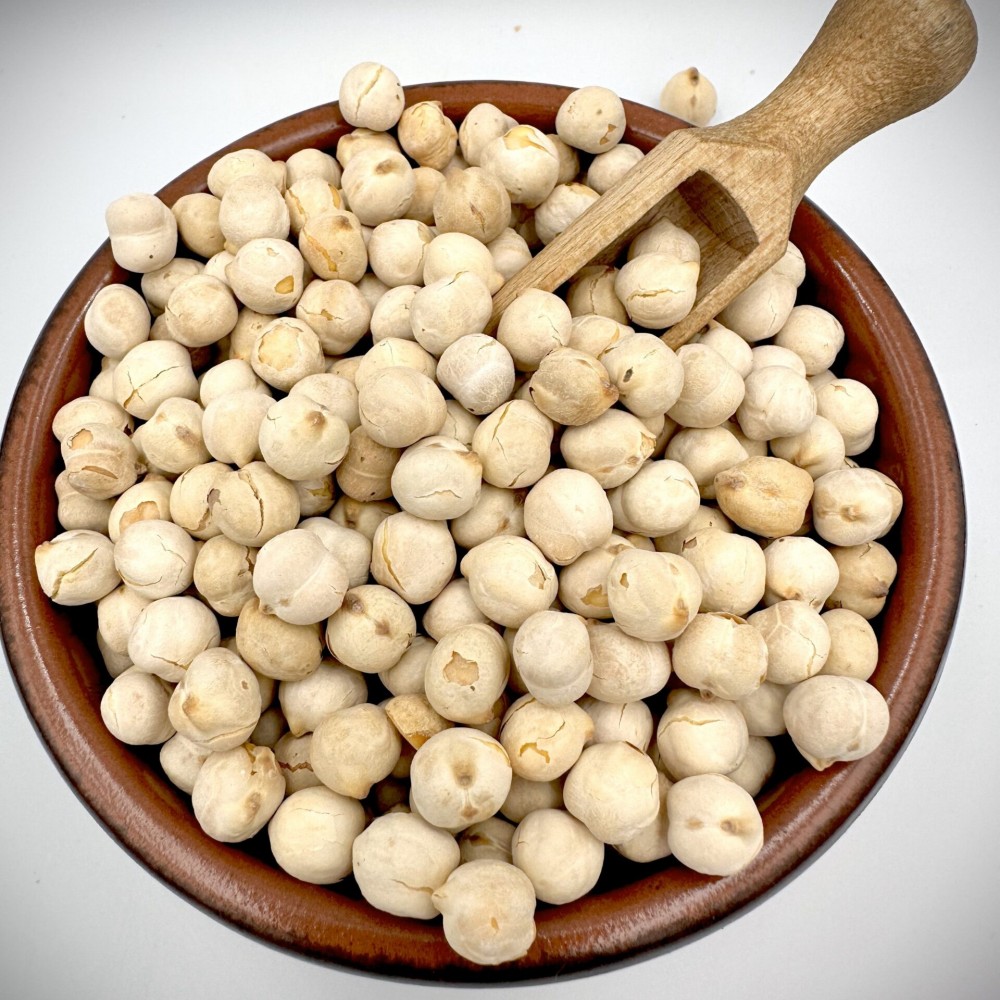 Whole White Chickpeas (Roasted-Salted) Traditional Crispy Snack - Superfood Nuts