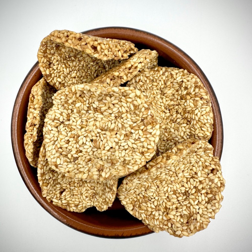 100% Pure Greek Sesame & Honey Pasteli Sweet Snack - Handmade Greek Pasteli Energy Snack Superfood