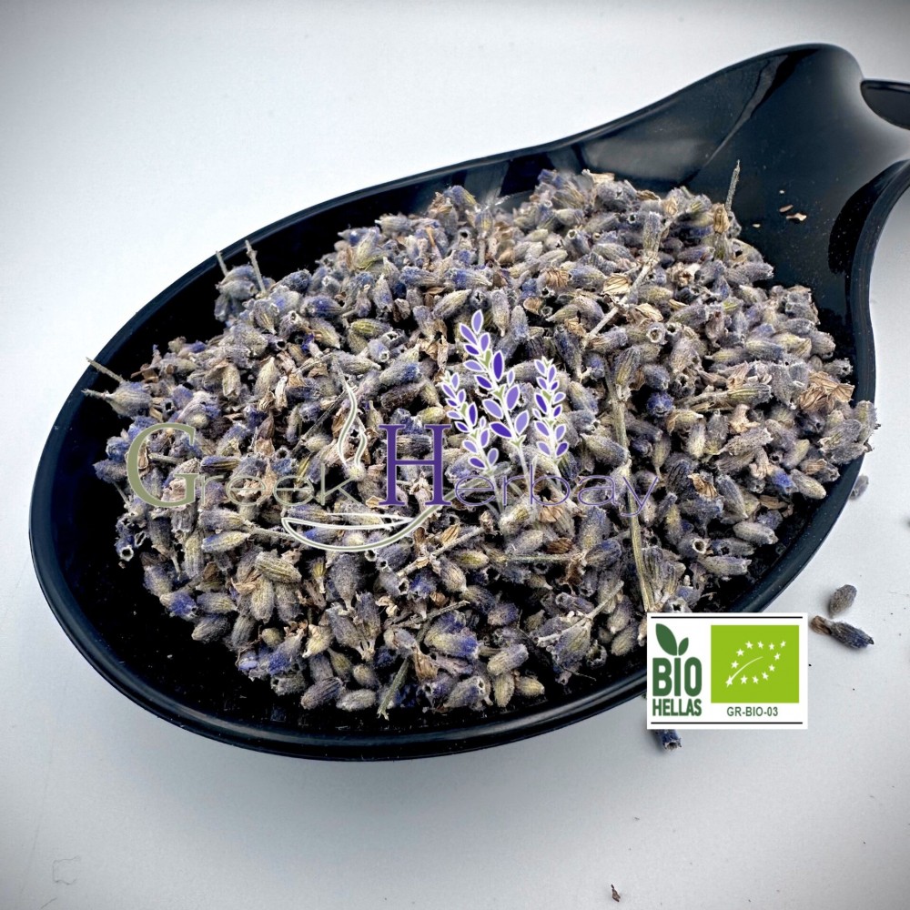 100% Organic Greek Lavender Flower Buds - Lavandula Officinalis - Superior Quality Dried Herbs {Certified Bio Product}